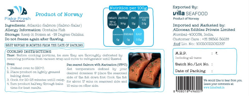 Norwegian Atlantic Salmon - 150g